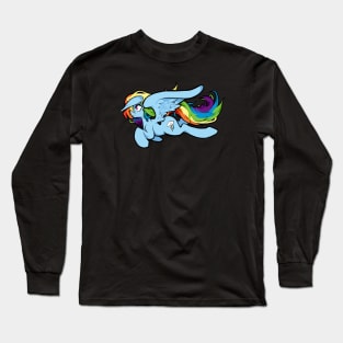 Rainbow Dash in flight (no background) Long Sleeve T-Shirt